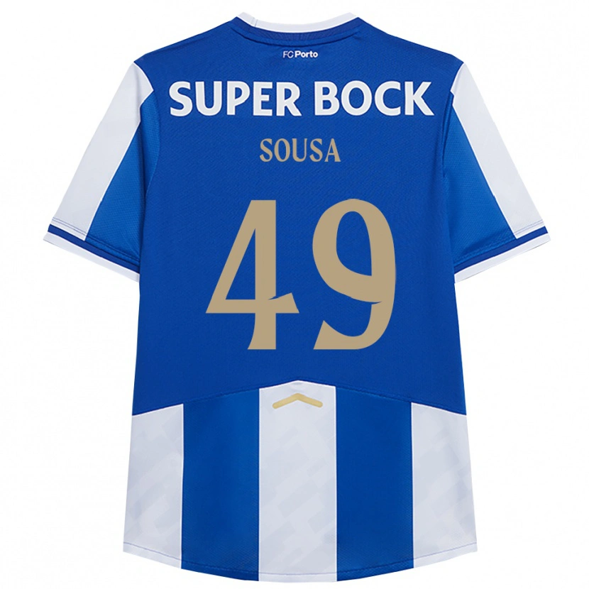 Danxen Donna Maglia Gonçalo Sousa #49 Blu Bianco Kit Gara Home 2025/26 Maglietta