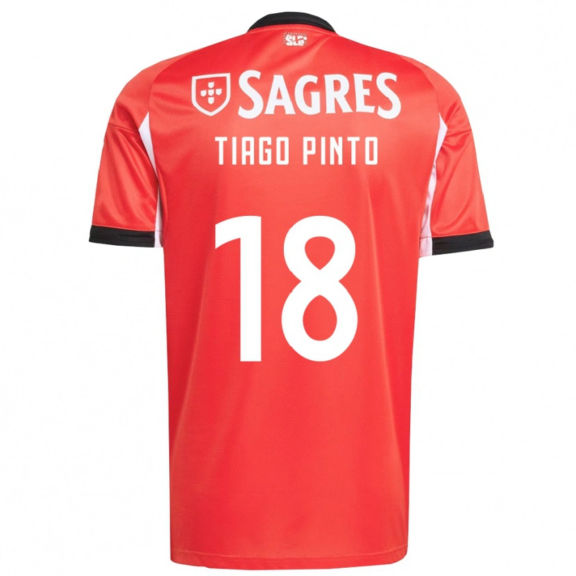 Danxen Donna Maglia Tiago Pinto #18 Rosso Bianco Kit Gara Home 2025/26 Maglietta