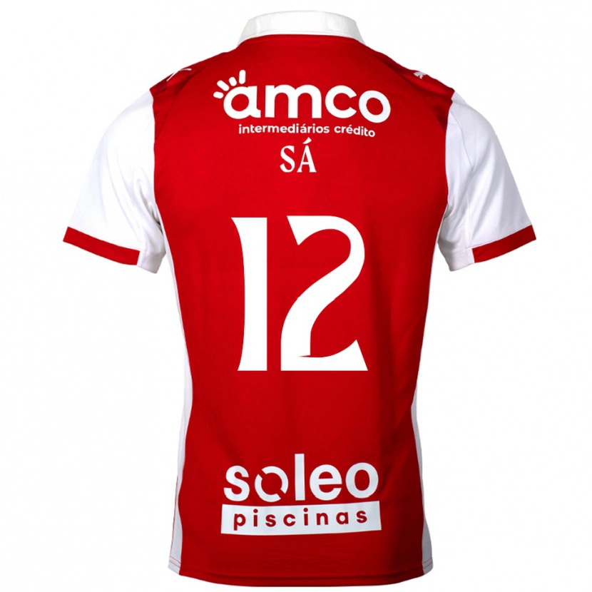 Danxen Donna Maglia Tiago Sá #12 Rosso Bianco Kit Gara Home 2025/26 Maglietta