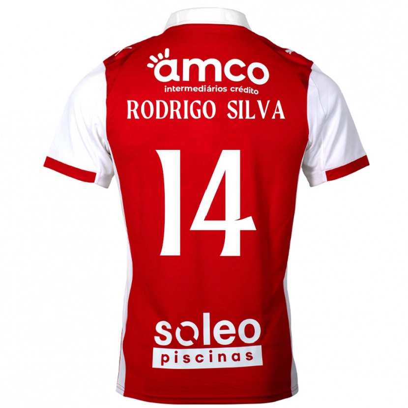 Danxen Donna Maglia Rodrigo Silva #14 Rosso Bianco Kit Gara Home 2025/26 Maglietta