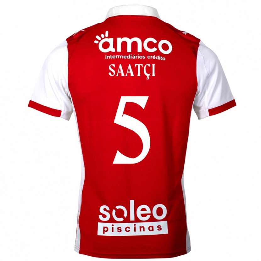 Danxen Donna Maglia Serdar Saatçı #5 Rosso Bianco Kit Gara Home 2025/26 Maglietta