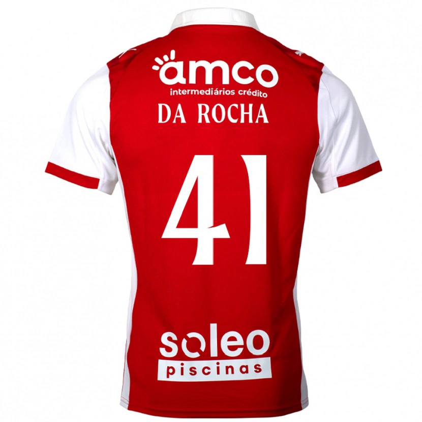 Danxen Donna Maglia Yanis Da Rocha #41 Rosso Bianco Kit Gara Home 2025/26 Maglietta