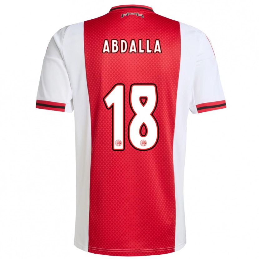 Danxen Donna Maglia Mohamed Abdalla #18 Rosso Bianco Kit Gara Home 2025/26 Maglietta
