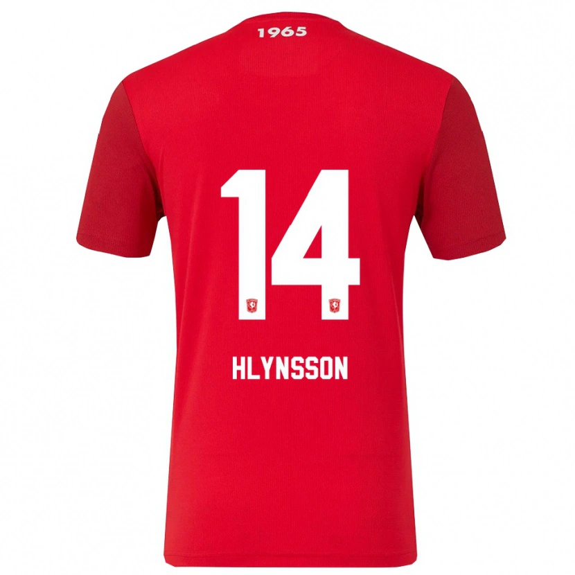 Danxen Donna Maglia Kristian Hlynsson #14 Rosso Bianco Kit Gara Home 2025/26 Maglietta