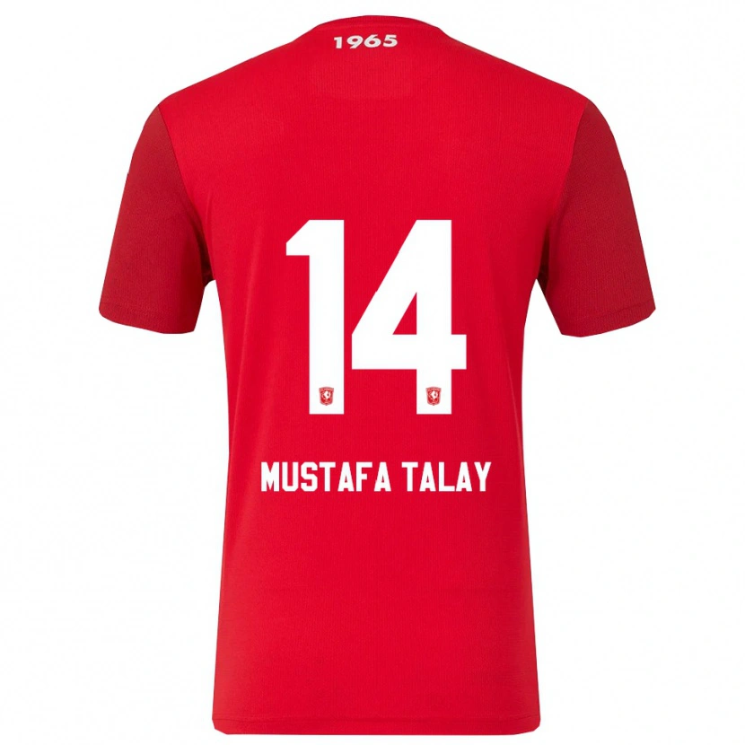 Danxen Donna Maglia Kaan Mustafa Talay #14 Rosso Bianco Kit Gara Home 2025/26 Maglietta