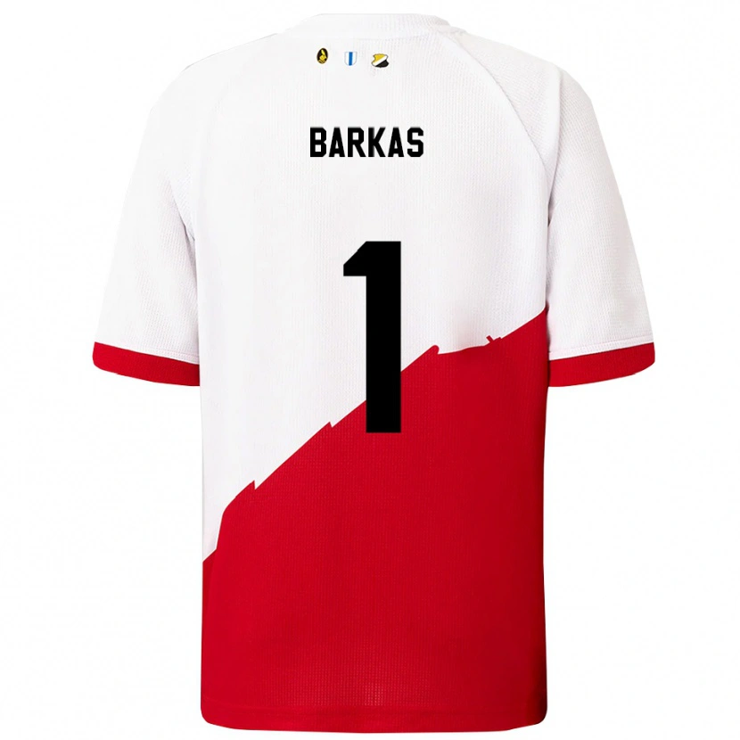 Danxen Donna Maglia Vasilios Barkas #1 Bianco Rosso Kit Gara Home 2025/26 Maglietta