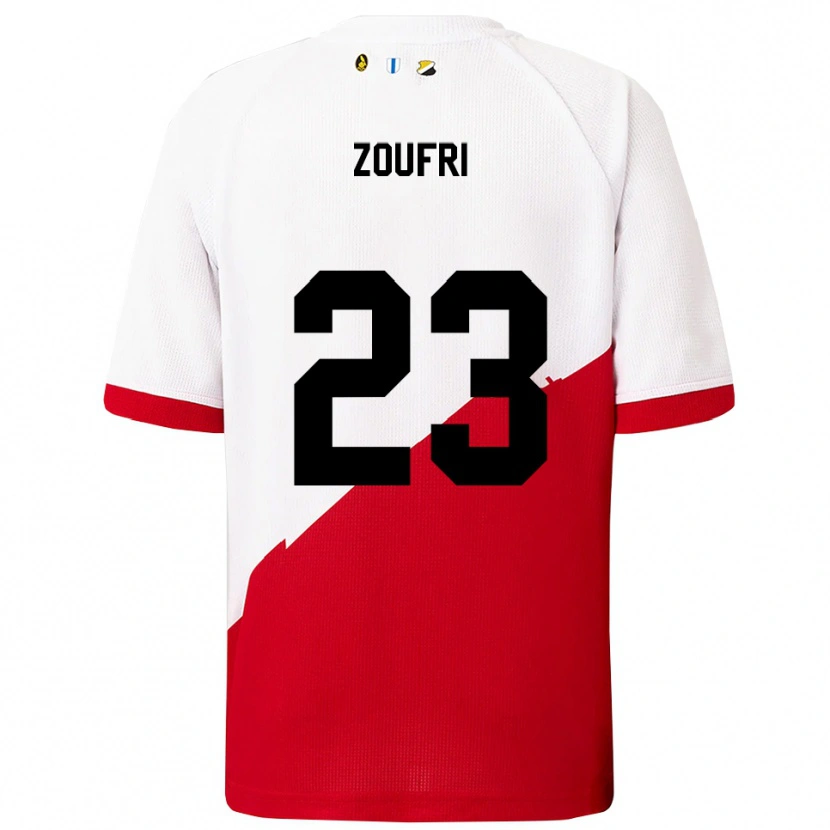 Danxen Donna Maglia Rayen Zoufri #23 Bianco Rosso Kit Gara Home 2025/26 Maglietta