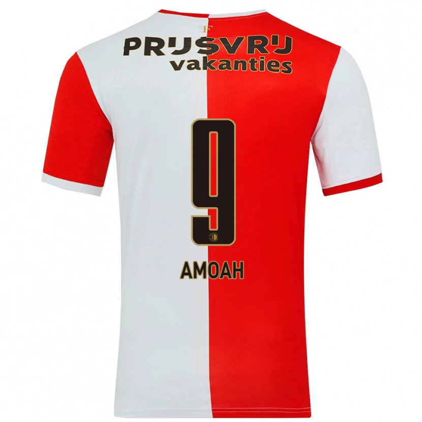 Danxen Donna Maglia Matthew Amoah #9 Rosso Bianco Kit Gara Home 2025/26 Maglietta