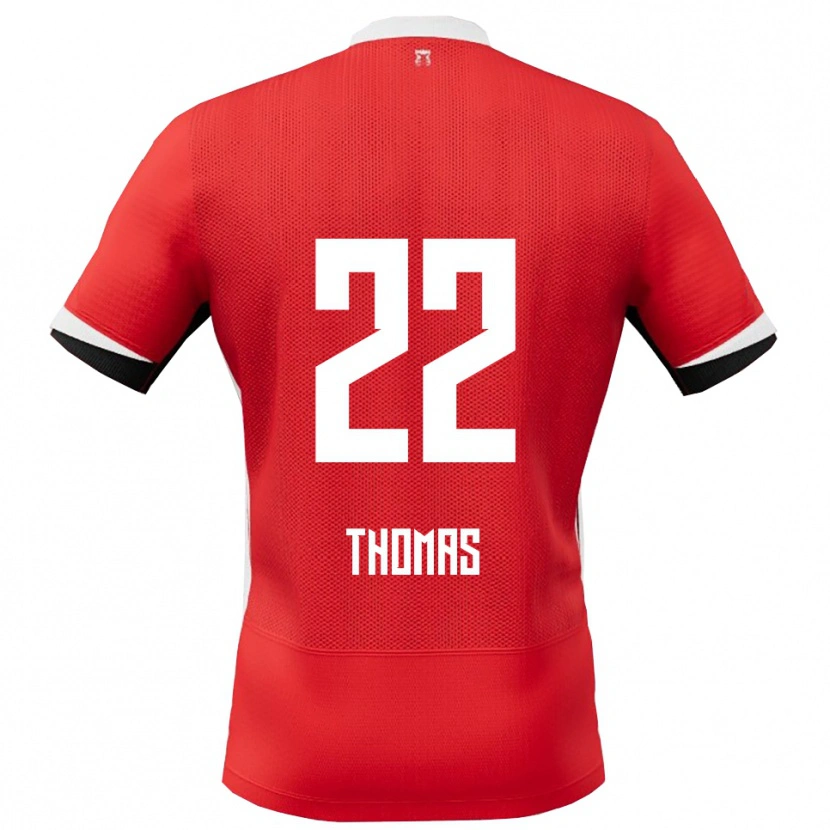 Danxen Donna Maglia Kealyn Thomas #22 Rosso Bianco Kit Gara Home 2025/26 Maglietta