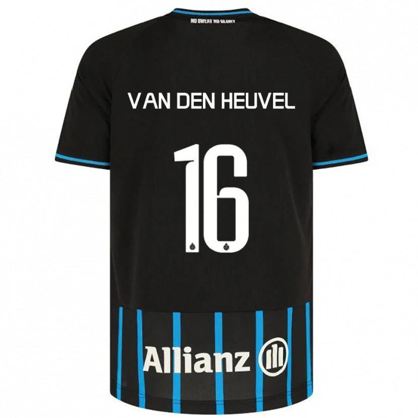 Danxen Donna Maglia Dani Van Den Heuvel #16 Nero Blu Kit Gara Home 2025/26 Maglietta