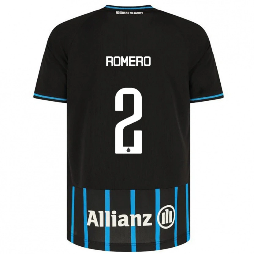 Danxen Donna Maglia Zaid Romero #2 Nero Blu Kit Gara Home 2025/26 Maglietta