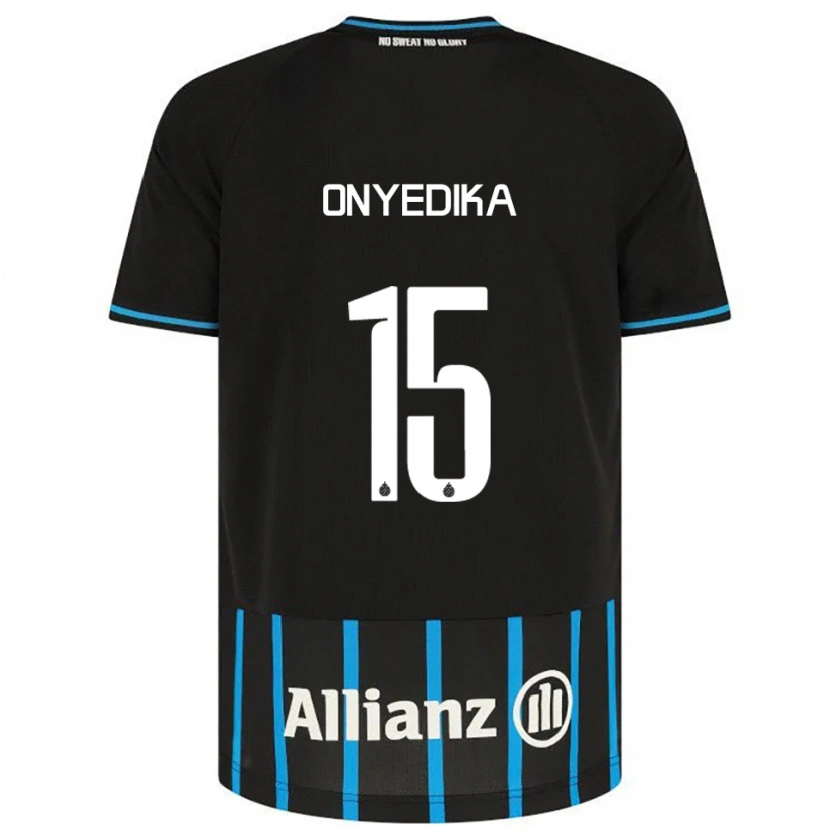 Danxen Donna Maglia Raphael Onyedika #15 Nero Blu Kit Gara Home 2025/26 Maglietta