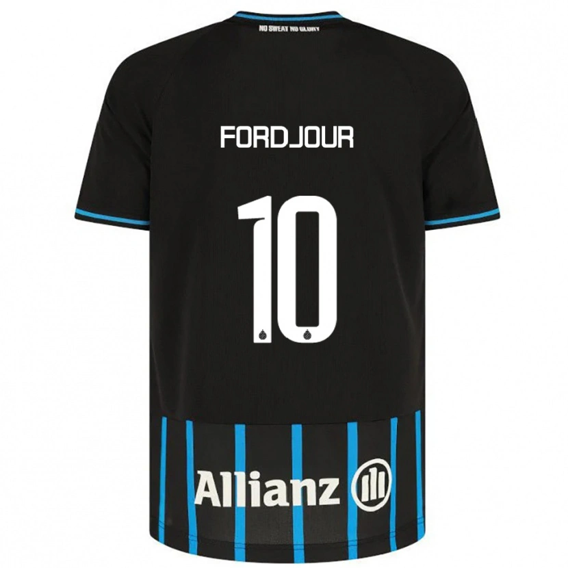 Danxen Donna Maglia Richmond Fordjour #10 Nero Blu Kit Gara Home 2025/26 Maglietta
