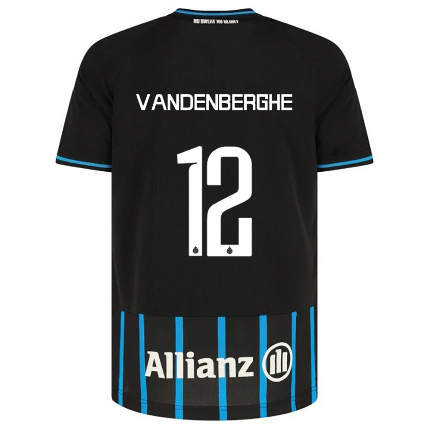 Danxen Donna Maglia Xander Vandenberghe #12 Nero Blu Kit Gara Home 2025/26 Maglietta