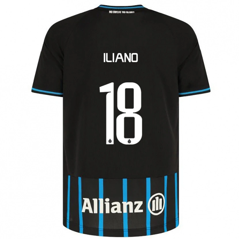 Danxen Donna Maglia Isabelle Iliano #18 Nero Blu Kit Gara Home 2025/26 Maglietta
