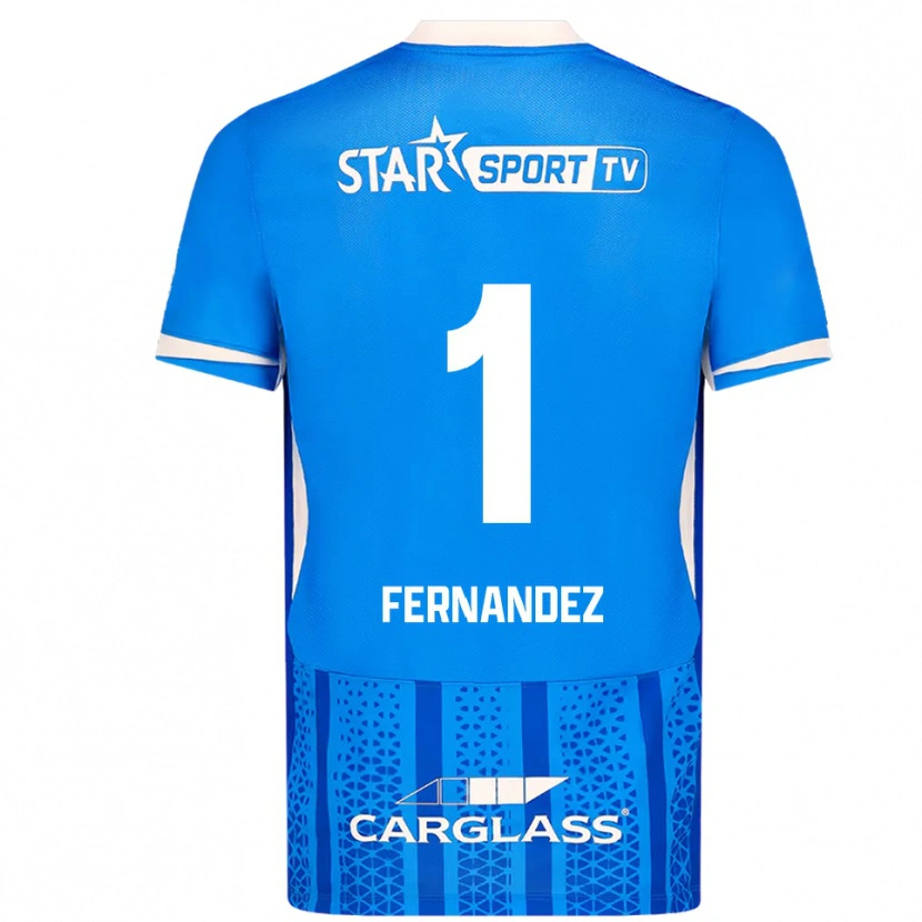 Danxen Donna Maglia Elias Gonzalez Fernandez #1 Blu Bianco Kit Gara Home 2025/26 Maglietta