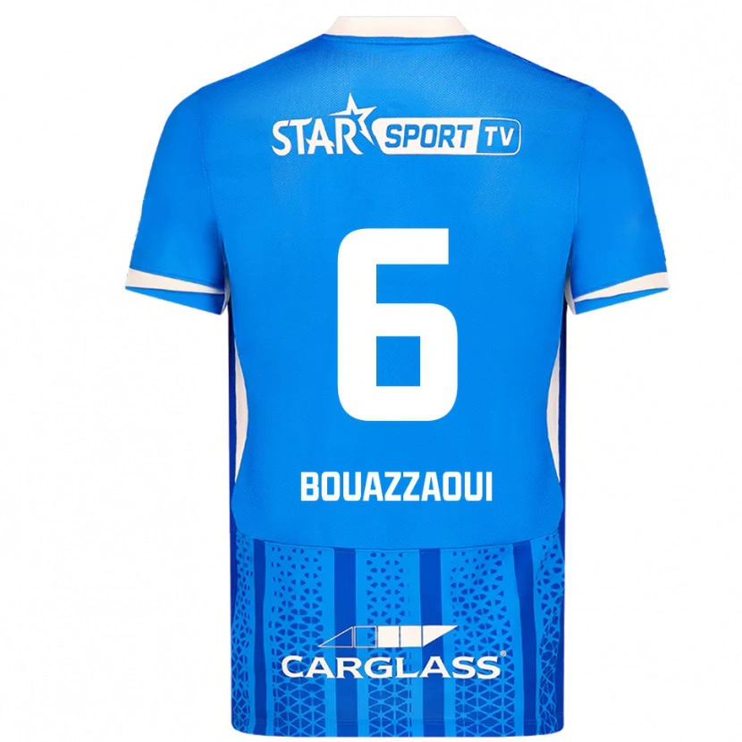 Danxen Donna Maglia Ilyas Bouazzaoui #6 Blu Bianco Kit Gara Home 2025/26 Maglietta
