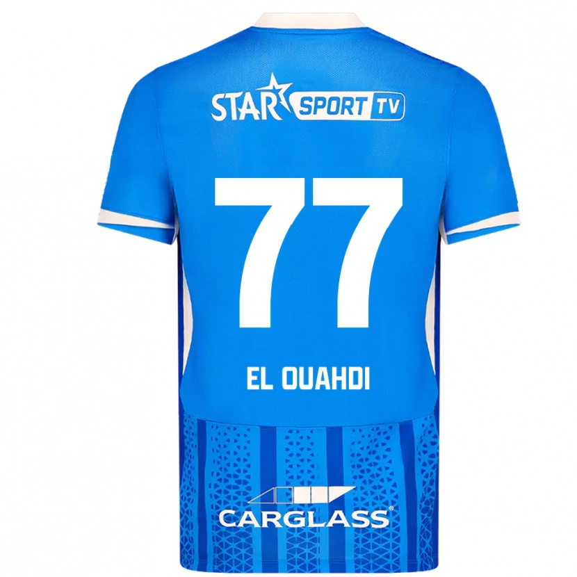 Danxen Donna Maglia Zakaria El Ouahdi #77 Blu Bianco Kit Gara Home 2025/26 Maglietta