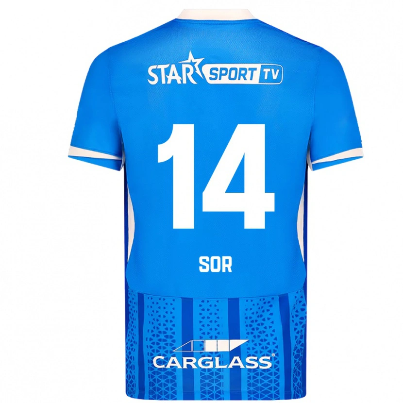 Danxen Donna Maglia Yira Sor #14 Blu Bianco Kit Gara Home 2025/26 Maglietta