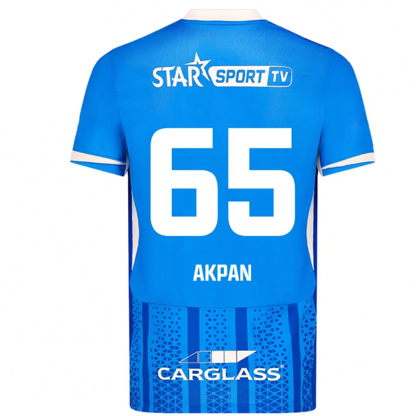 Danxen Donna Maglia Christian Akpan #65 Blu Bianco Kit Gara Home 2025/26 Maglietta