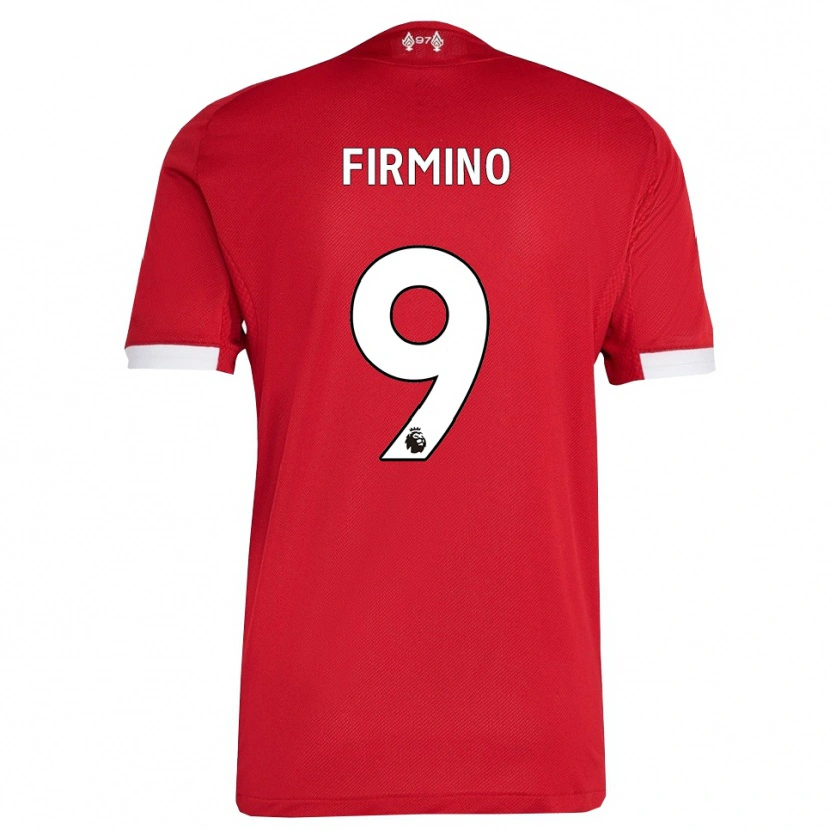 Danxen Donna Maglia Roberto Firmino #9 Rosso Bianco Kit Gara Home 2025/26 Maglietta