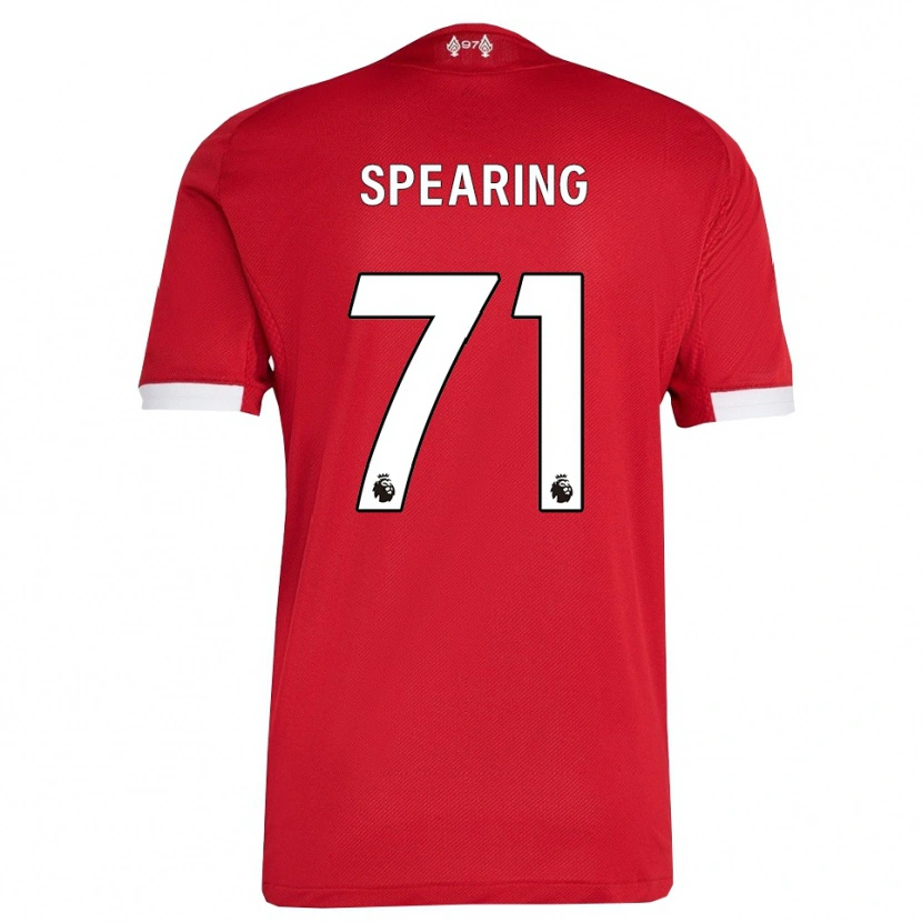 Danxen Donna Maglia Jay Spearing #71 Rosso Bianco Kit Gara Home 2025/26 Maglietta