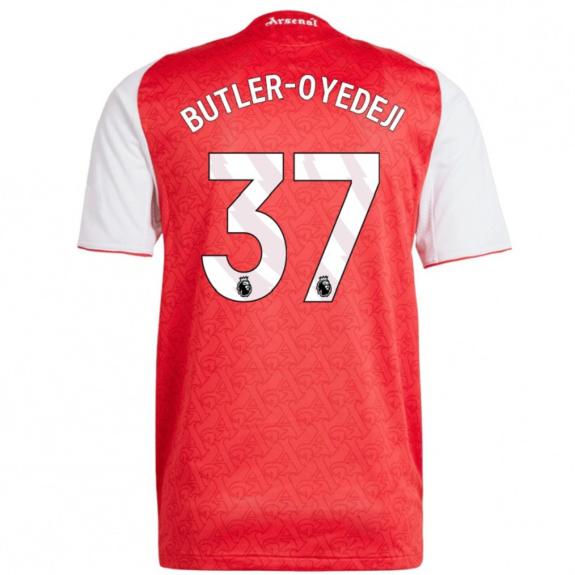 Danxen Donna Maglia Nathan Butler-Oyedeji #37 Rosso Bianco Kit Gara Home 2025/26 Maglietta