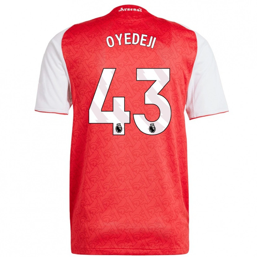 Danxen Donna Maglia Nathan Butler Oyedeji #43 Rosso Bianco Kit Gara Home 2025/26 Maglietta