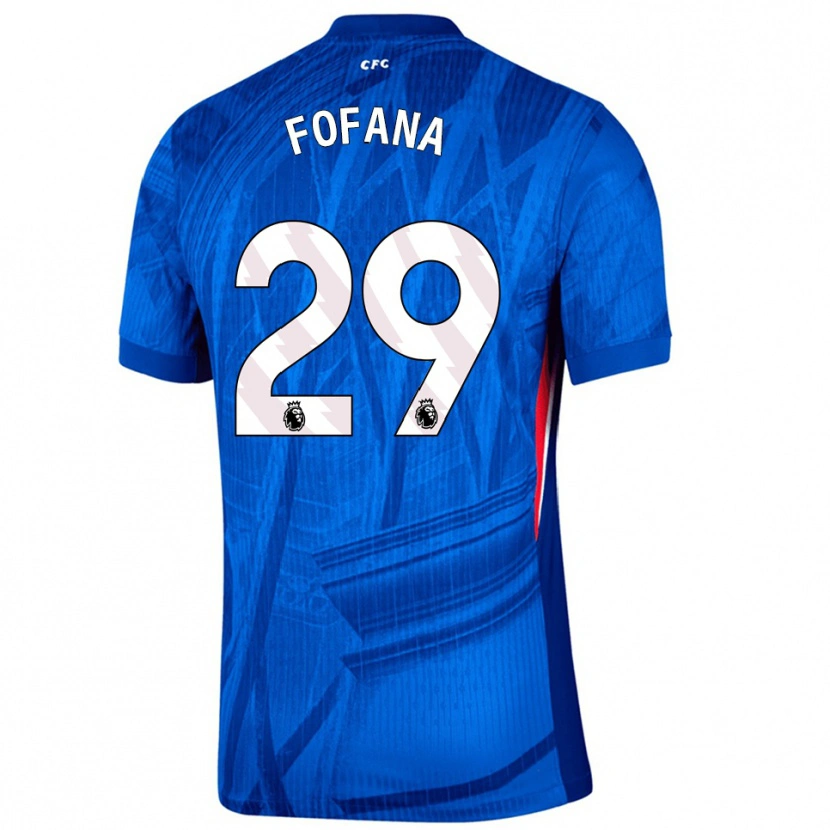 Danxen Donna Maglia Wesley Fofana #29 Blu Bianco Kit Gara Home 2025/26 Maglietta