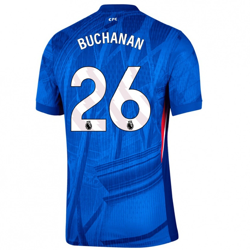 Danxen Donna Maglia Kadeisha Buchanan #26 Blu Bianco Kit Gara Home 2025/26 Maglietta