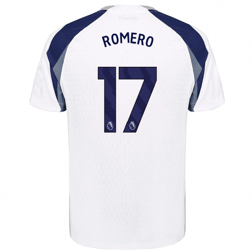 Danxen Donna Maglia Cristian Romero #17 Bianco Navy Kit Gara Home 2025/26 Maglietta