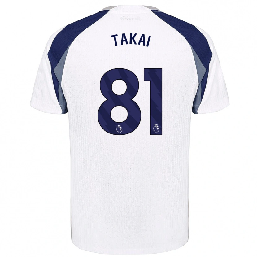 Danxen Donna Maglia Kota Takai #81 Bianco Navy Kit Gara Home 2025/26 Maglietta