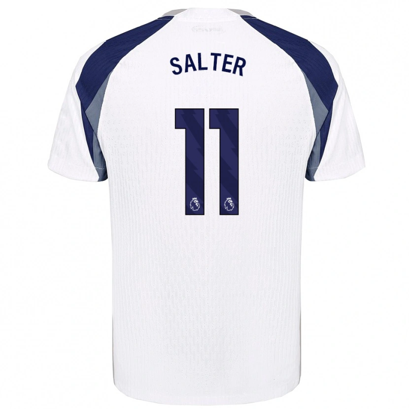 Danxen Donna Maglia Oliver Salter #11 Bianco Navy Kit Gara Home 2025/26 Maglietta