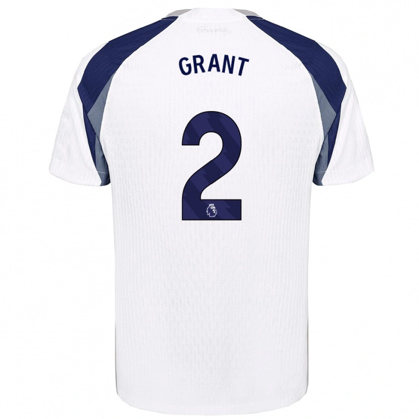 Danxen Donna Maglia Charlotte Grant #2 Bianco Navy Kit Gara Home 2025/26 Maglietta