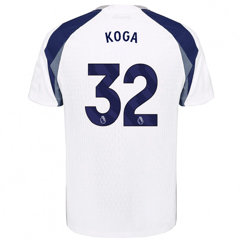 Danxen Donna Maglia Tōko Koga #32 Bianco Navy Kit Gara Home 2025/26 Maglietta