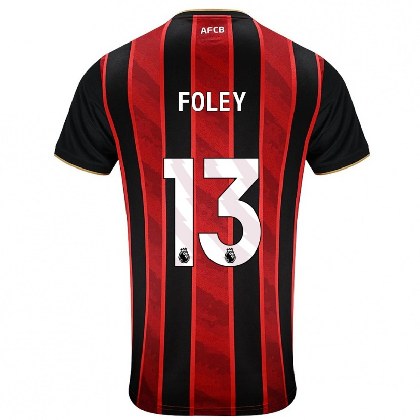 Danxen Donna Maglia Erin Foley #13 Rosso Nero Kit Gara Home 2025/26 Maglietta