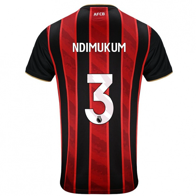 Danxen Donna Maglia Dane Ndimukum #3 Rosso Nero Kit Gara Home 2025/26 Maglietta