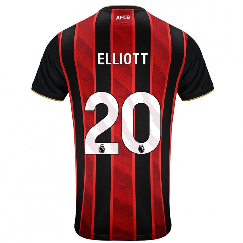 Danxen Donna Maglia Kaitlyn Elliott #20 Rosso Nero Kit Gara Home 2025/26 Maglietta