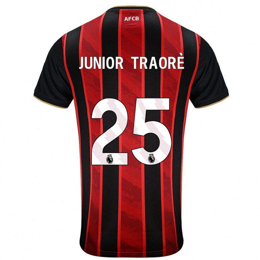 Danxen Donna Maglia Hamed Junior Traoré #25 Rosso Nero Kit Gara Home 2025/26 Maglietta
