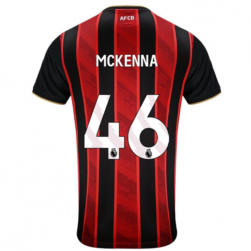 Danxen Donna Maglia Callan Mckenna #46 Rosso Nero Kit Gara Home 2025/26 Maglietta