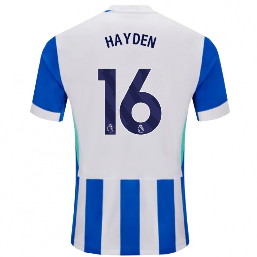 Danxen Donna Maglia Matthew Hayden #16 Blu Bianco Kit Gara Home 2025/26 Maglietta