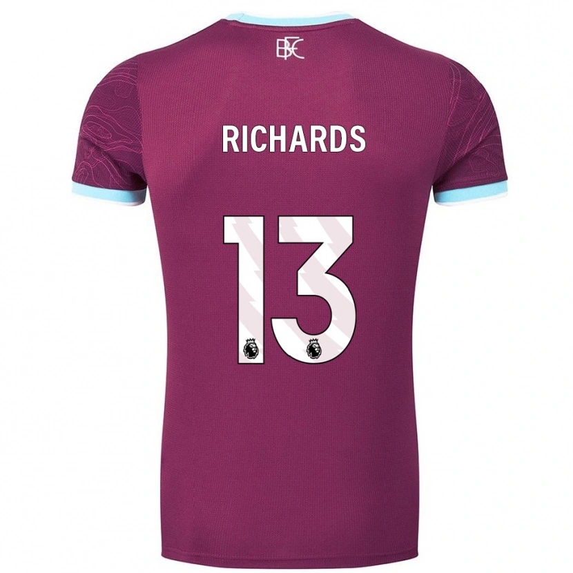 Danxen Donna Maglia Jade Richards #13 Borgogna Azzurro Kit Gara Home 2025/26 Maglietta