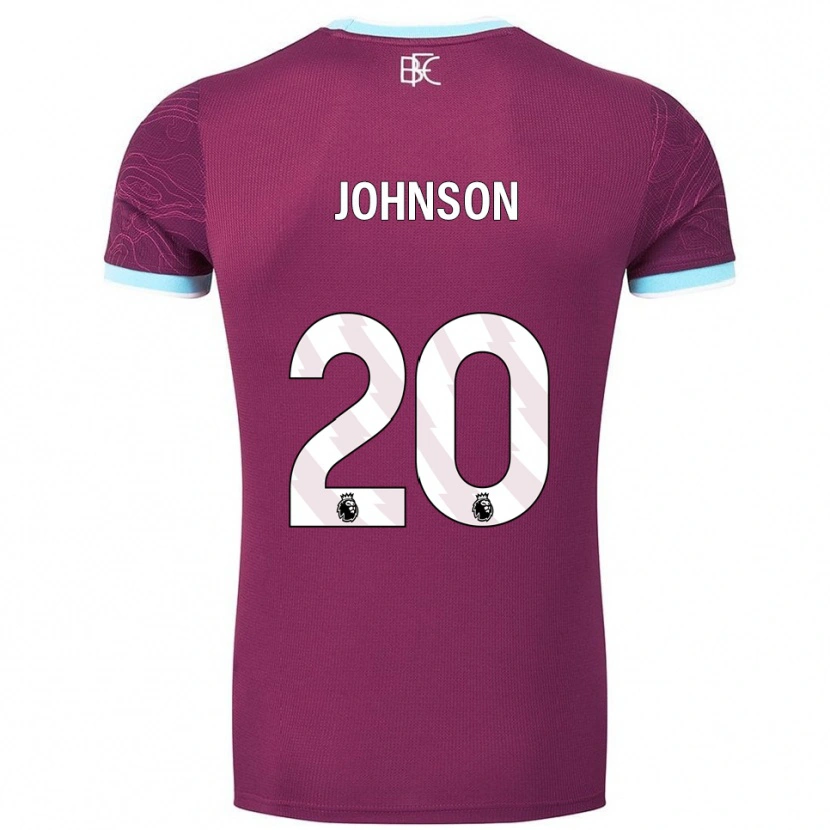 Danxen Donna Maglia Zach Johnson #20 Borgogna Azzurro Kit Gara Home 2025/26 Maglietta
