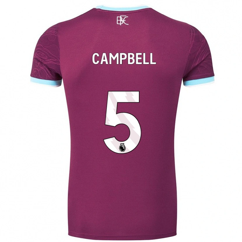 Danxen Donna Maglia Murray Campbell #5 Borgogna Azzurro Kit Gara Home 2025/26 Maglietta