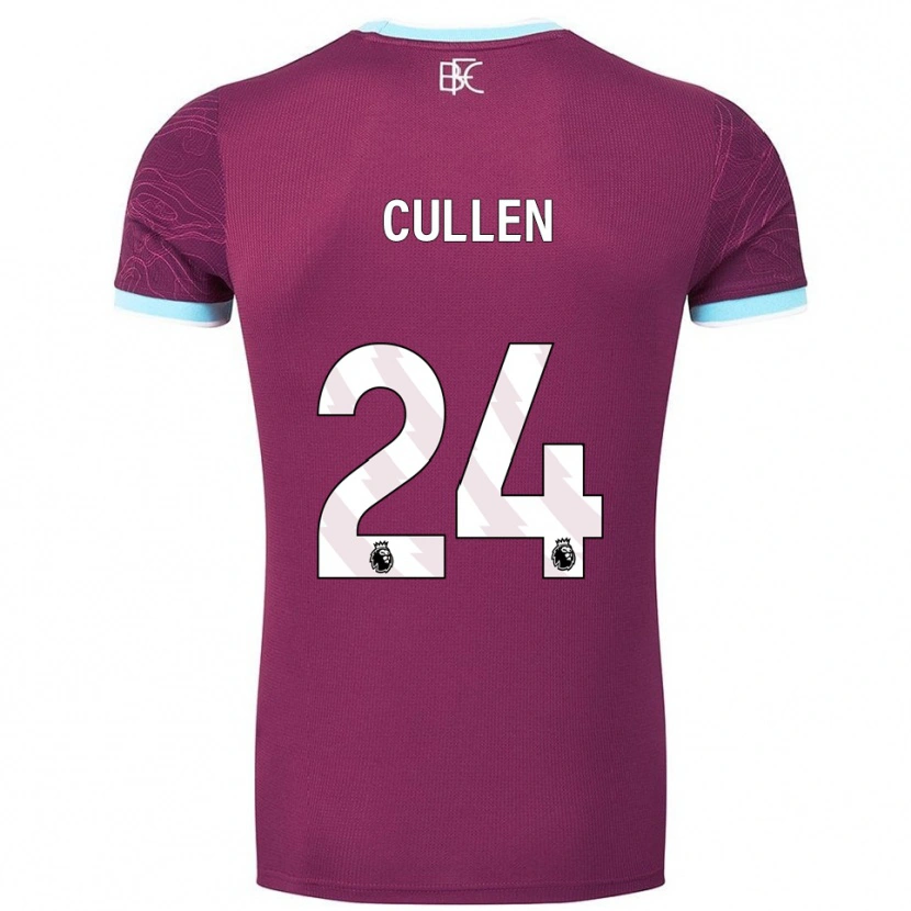 Danxen Donna Maglia Josh Cullen #24 Borgogna Azzurro Kit Gara Home 2025/26 Maglietta