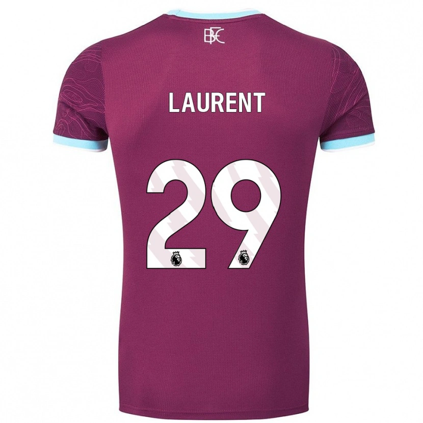 Danxen Donna Maglia Josh Laurent #29 Borgogna Azzurro Kit Gara Home 2025/26 Maglietta