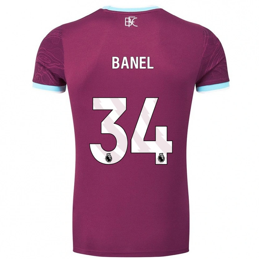Danxen Donna Maglia Jaydon Banel #34 Borgogna Azzurro Kit Gara Home 2025/26 Maglietta