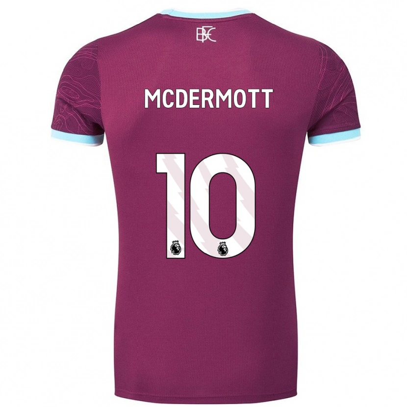 Danxen Donna Maglia Tommy Mcdermott #10 Borgogna Azzurro Kit Gara Home 2025/26 Maglietta