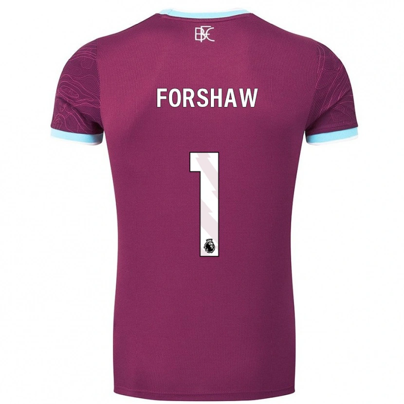 Danxen Donna Maglia Lewis Forshaw #1 Borgogna Azzurro Kit Gara Home 2025/26 Maglietta