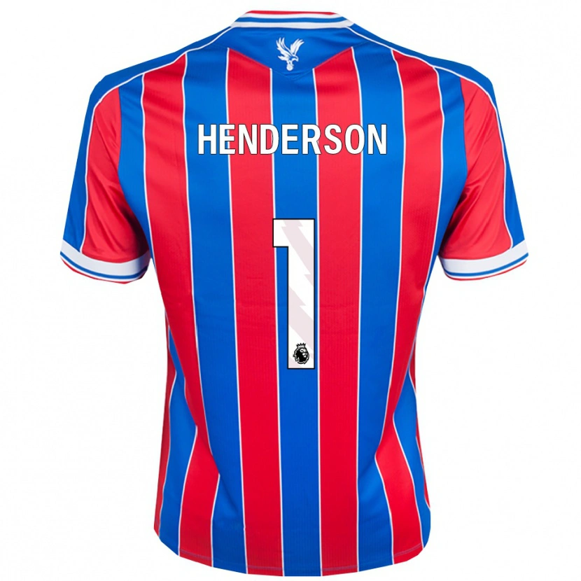 Danxen Donna Maglia Dean Henderson #1 Blu Rosso Bianco Kit Gara Home 2025/26 Maglietta